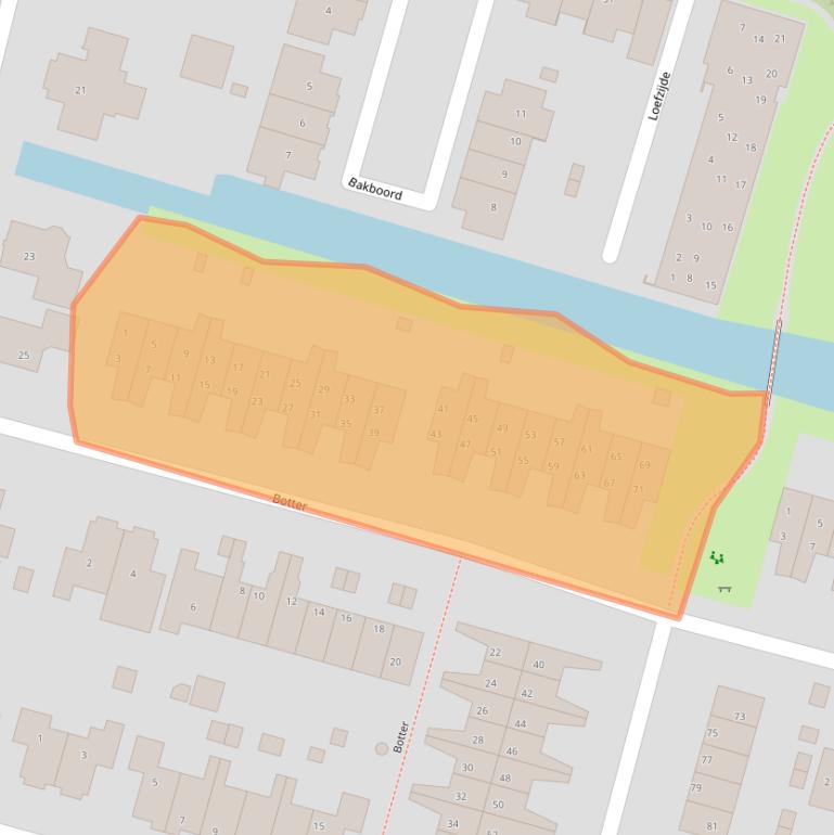 Kaart van postcodegebied 3751ZB.