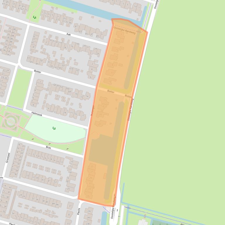 Kaart van postcodegebied 3751ZL.