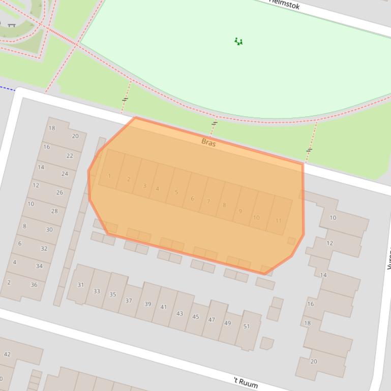 Kaart van postcodegebied 3751ZV.