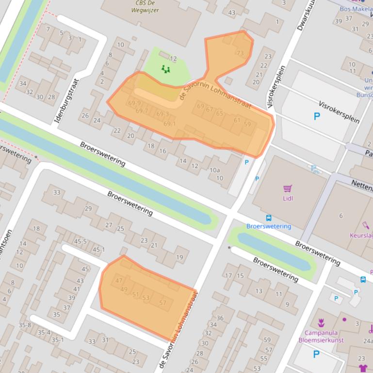 Kaart van postcodegebied 3752AV.