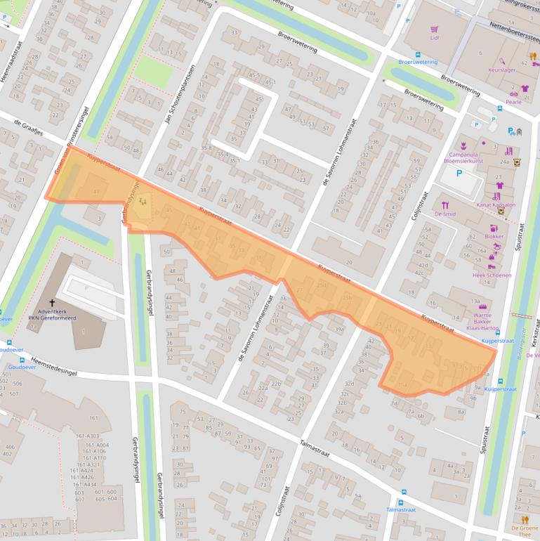Kaart van postcodegebied 3752BC.