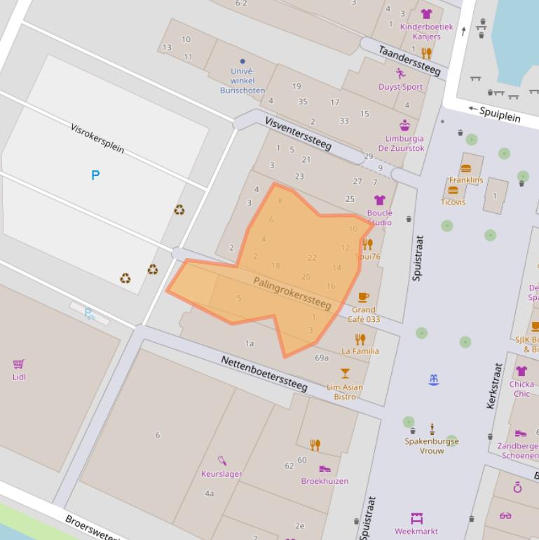 Kaart van postcodegebied 3752BN.