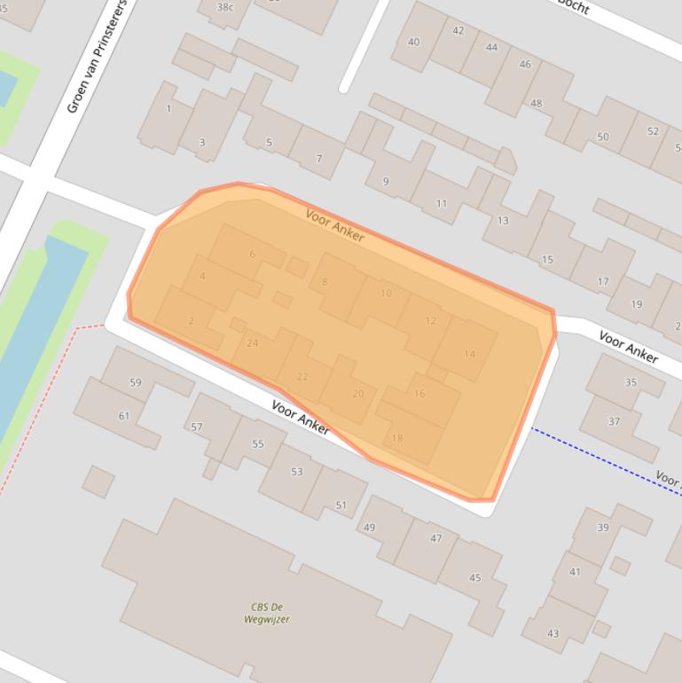 Kaart van postcodegebied 3752BV.