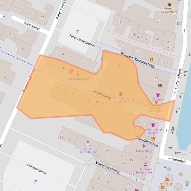 Kaart van postcodegebied 3752BZ.