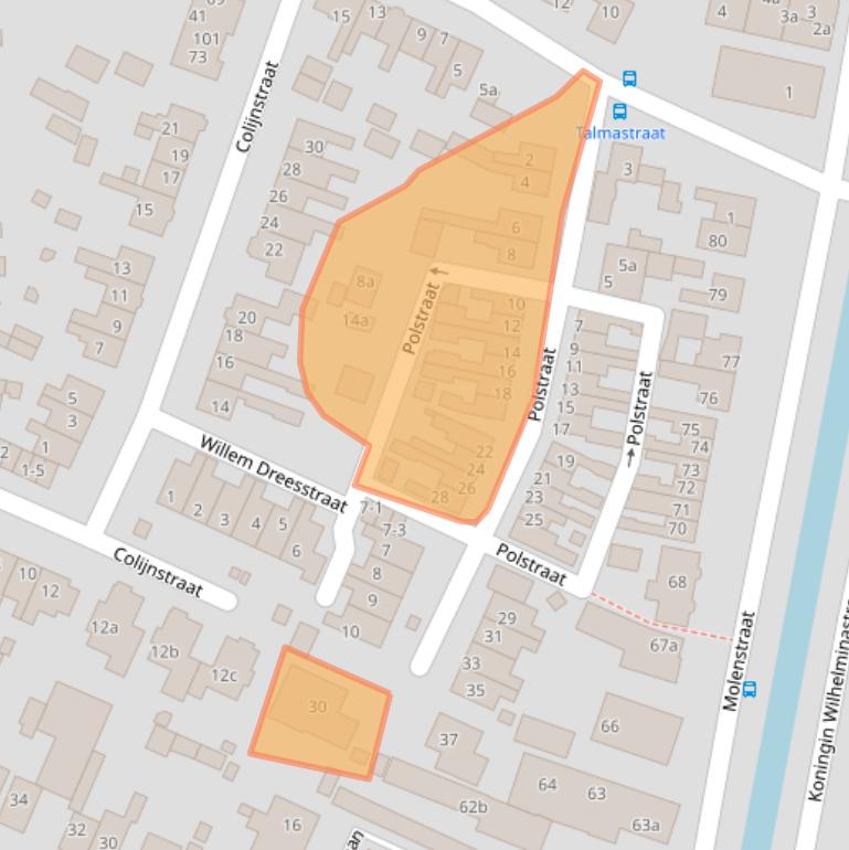 Kaart van postcodegebied 3752CB.