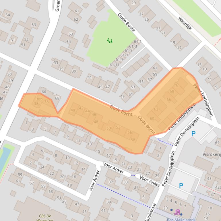 Kaart van postcodegebied 3752DJ.