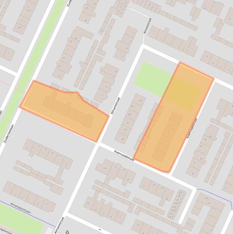 Kaart van postcodegebied 3752ED.