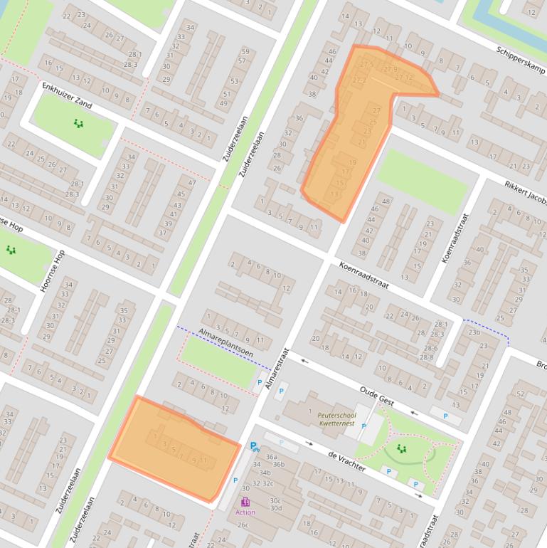 Kaart van postcodegebied 3752EJ.