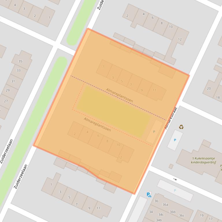 Kaart van postcodegebied 3752EL.