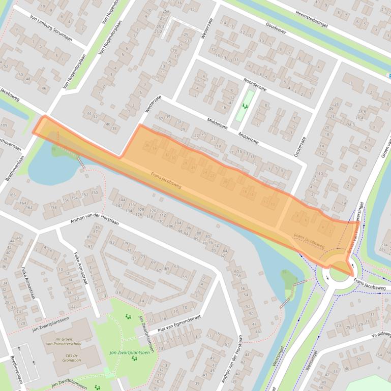 Kaart van postcodegebied 3752GG.