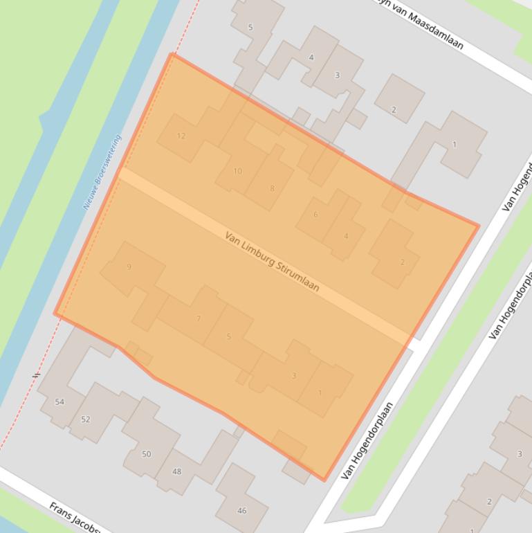 Kaart van postcodegebied 3752GN.