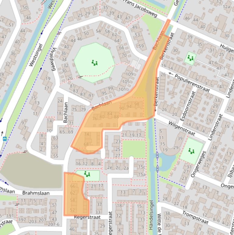 Kaart van postcodegebied 3752HJ.