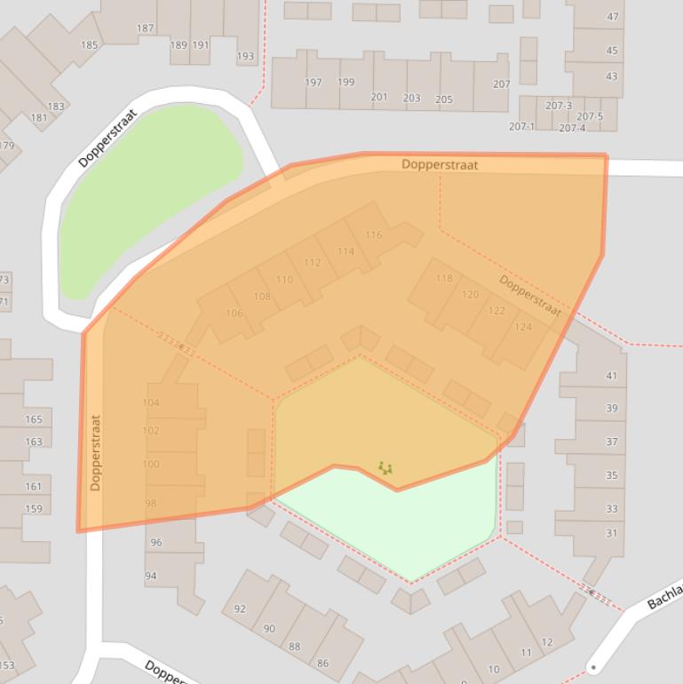 Kaart van postcodegebied 3752JJ.
