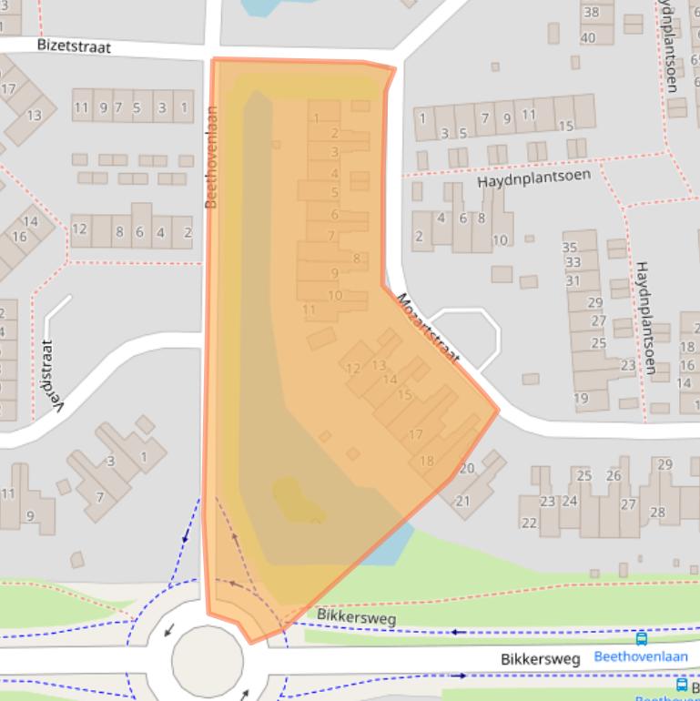 Kaart van postcodegebied 3752JN.
