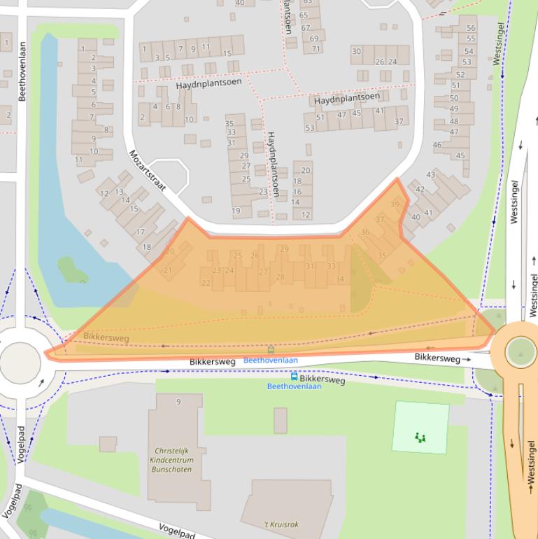 Kaart van postcodegebied 3752JP.