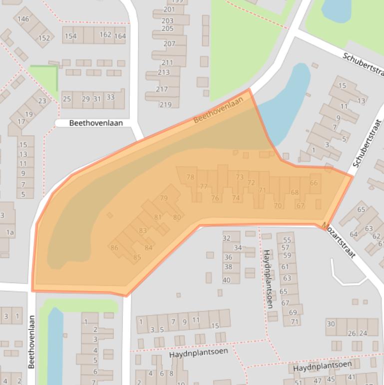 Kaart van postcodegebied 3752JT.