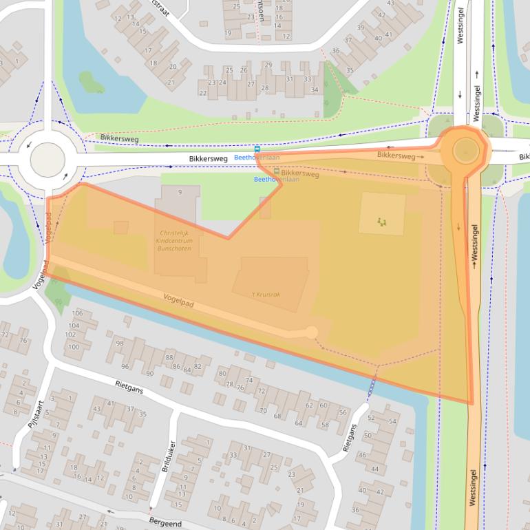 Kaart van postcodegebied 3752KV.