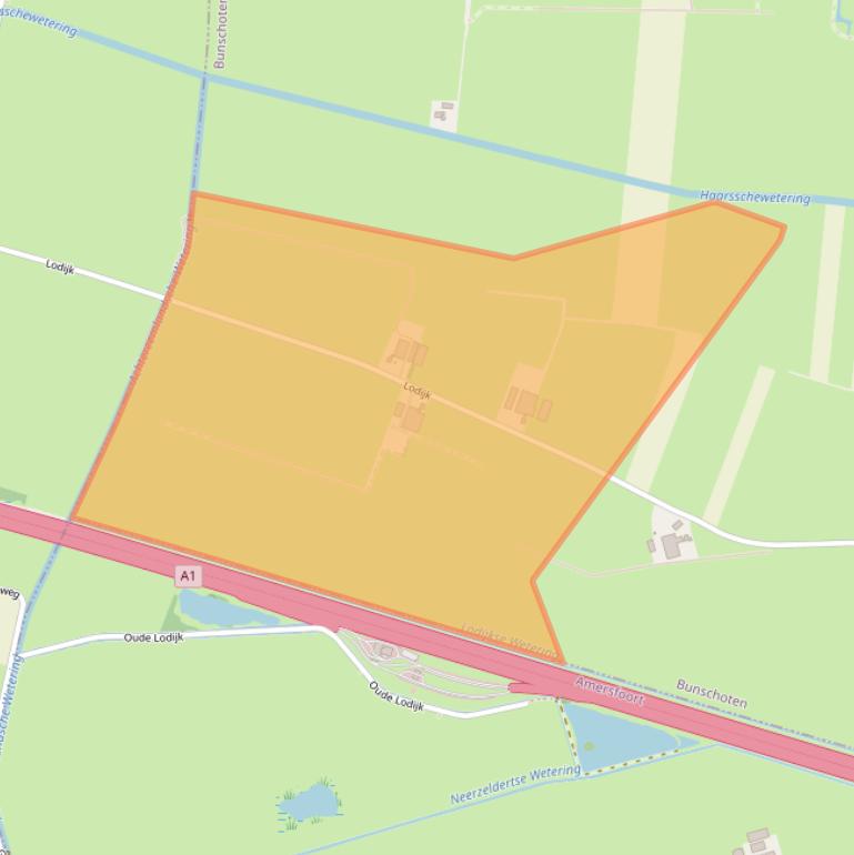 Kaart van postcodegebied 3752LA.