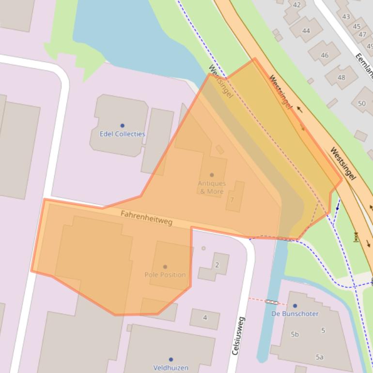 Kaart van postcodegebied 3752LG.