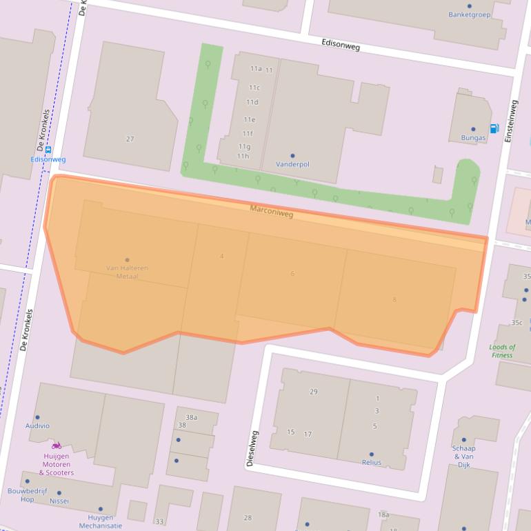 Kaart van postcodegebied 3752LS.