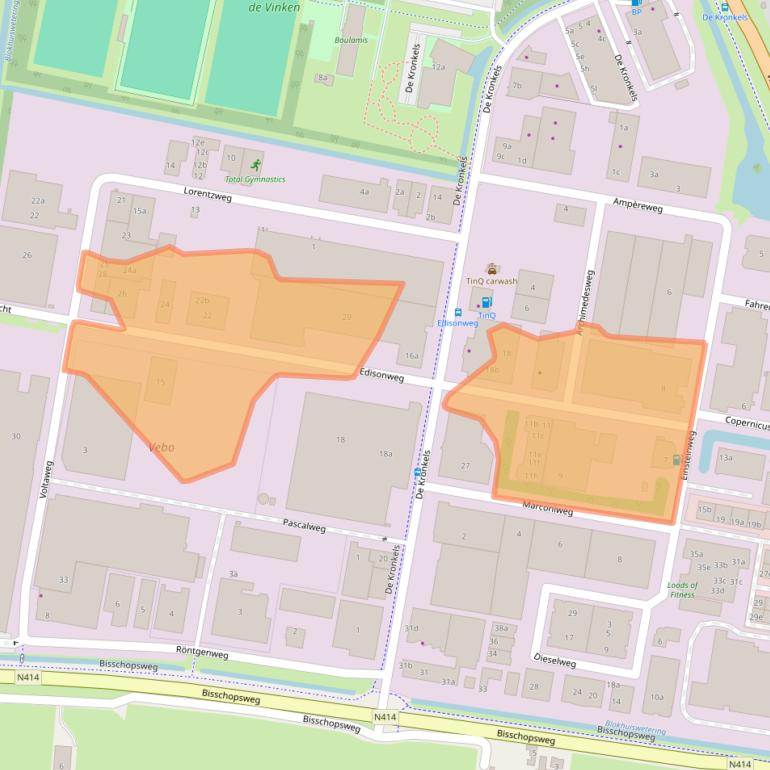 Kaart van postcodegebied 3752LV.