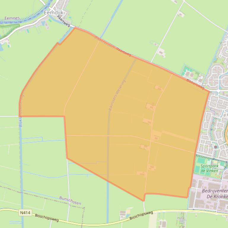 Kaart van postcodegebied 3752LX.