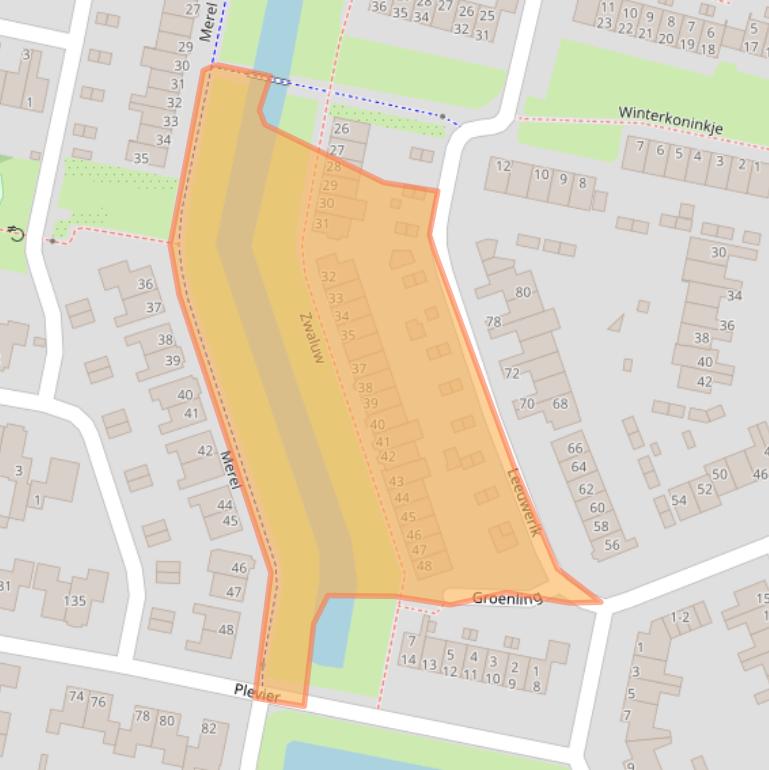 Kaart van postcodegebied 3752NZ.