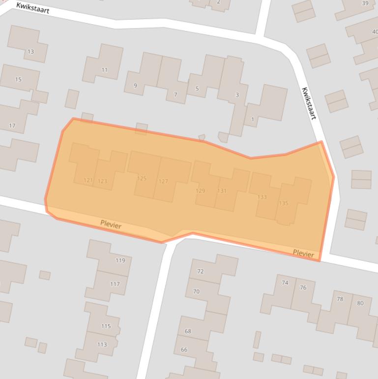 Kaart van postcodegebied 3752PC.