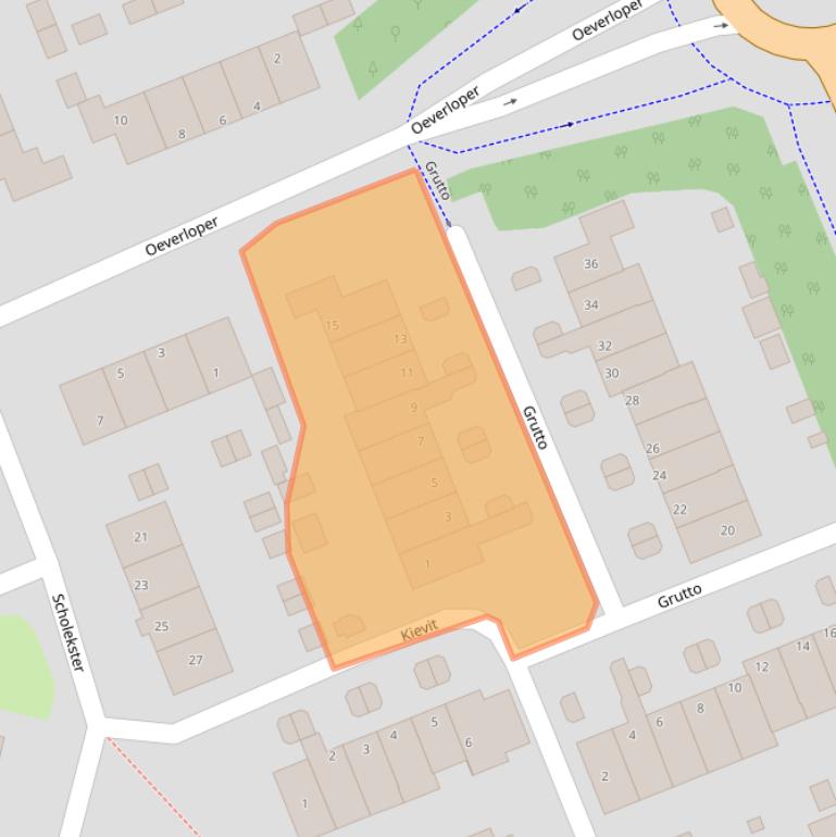 Kaart van postcodegebied 3752PG.