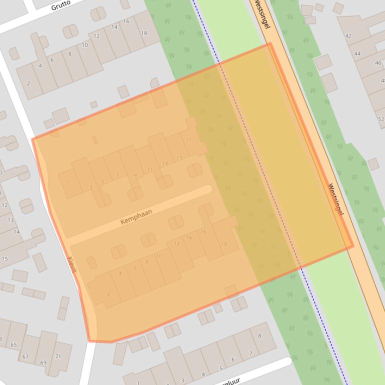 Kaart van postcodegebied 3752PK.