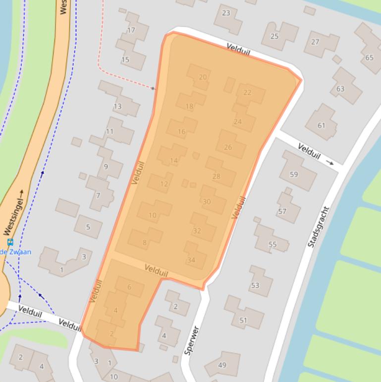 Kaart van postcodegebied 3752SC.