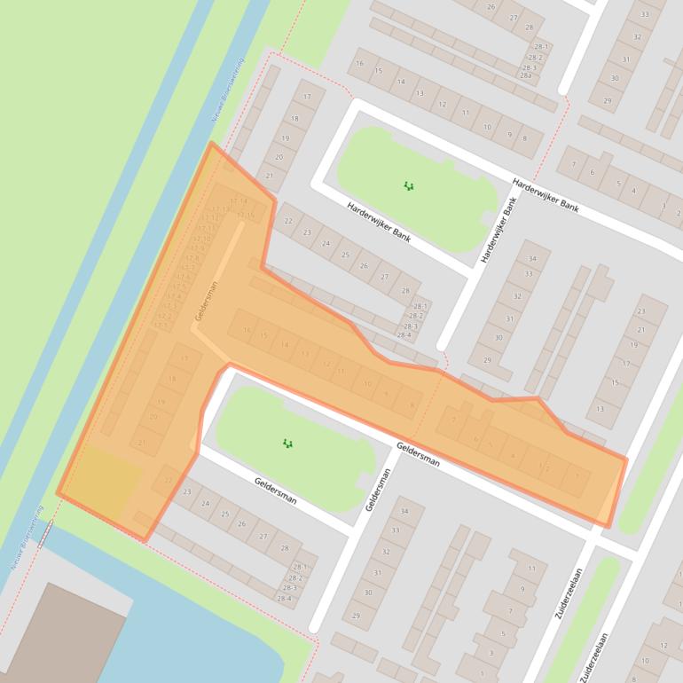 Kaart van postcodegebied 3752TS.