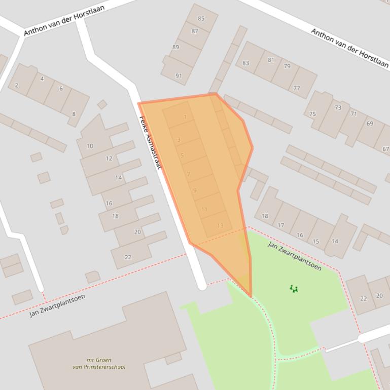 Kaart van postcodegebied 3752VA.