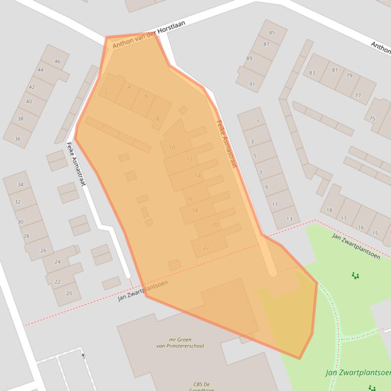 Kaart van postcodegebied 3752VB.