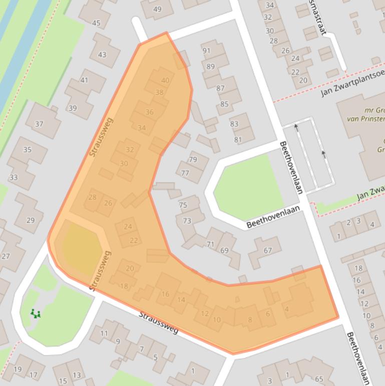 Kaart van postcodegebied 3752VE.