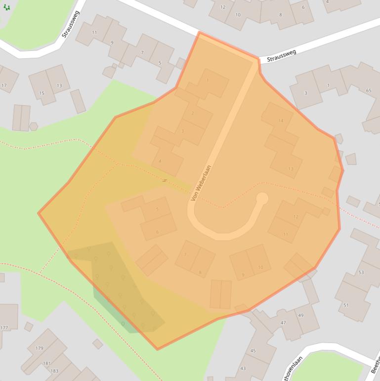 Kaart van postcodegebied 3752VS.