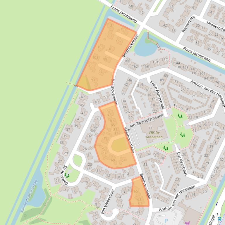 Kaart van postcodegebied 3752WC.