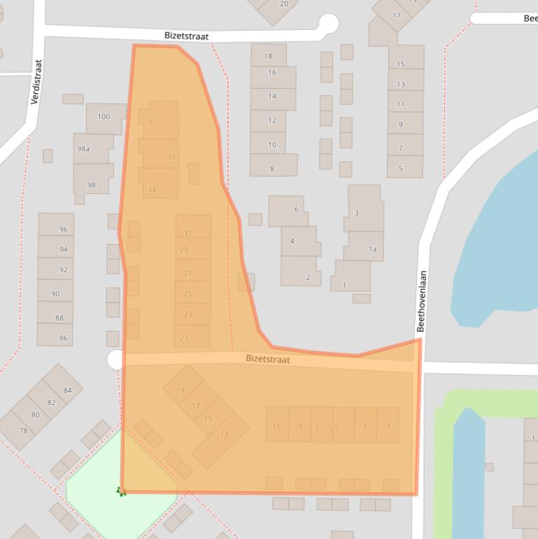 Kaart van postcodegebied 3752WE.