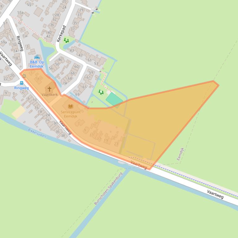 Kaart van postcodegebied 3754NA.