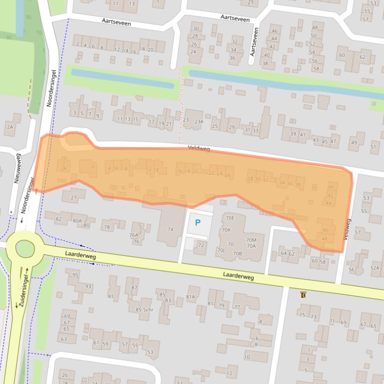 Kaart van postcodegebied 3755AJ.