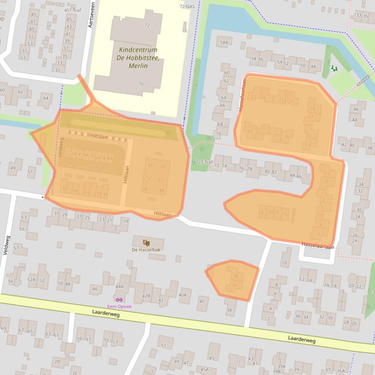 Kaart van postcodegebied 3755AV.