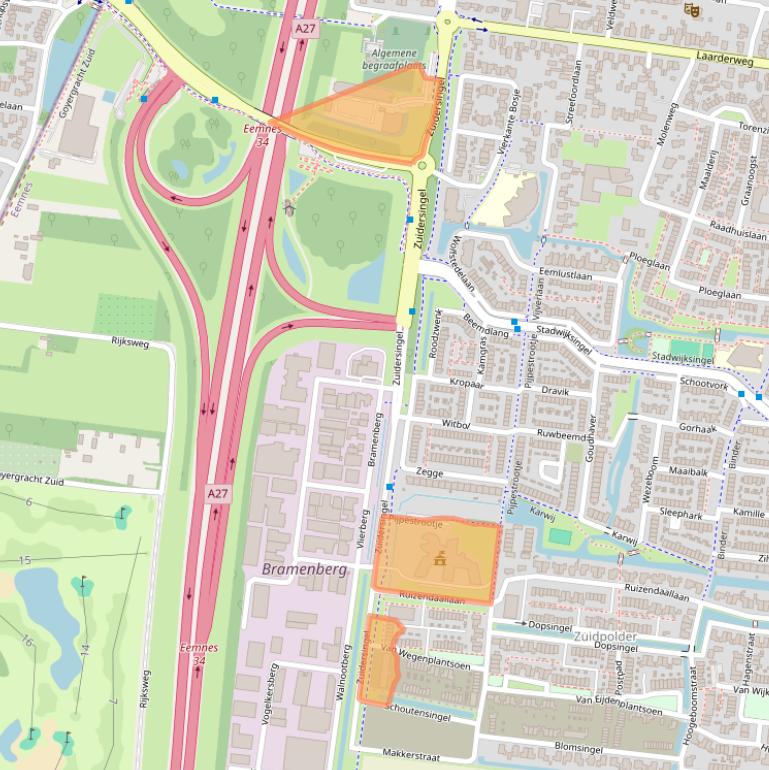 Kaart van postcodegebied 3755AZ.