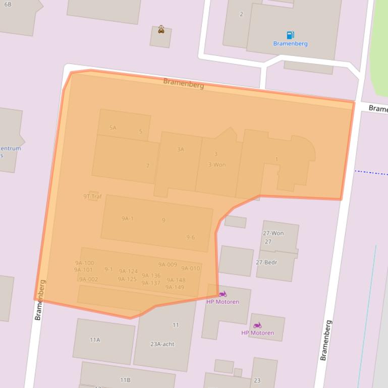 Kaart van postcodegebied 3755BT.