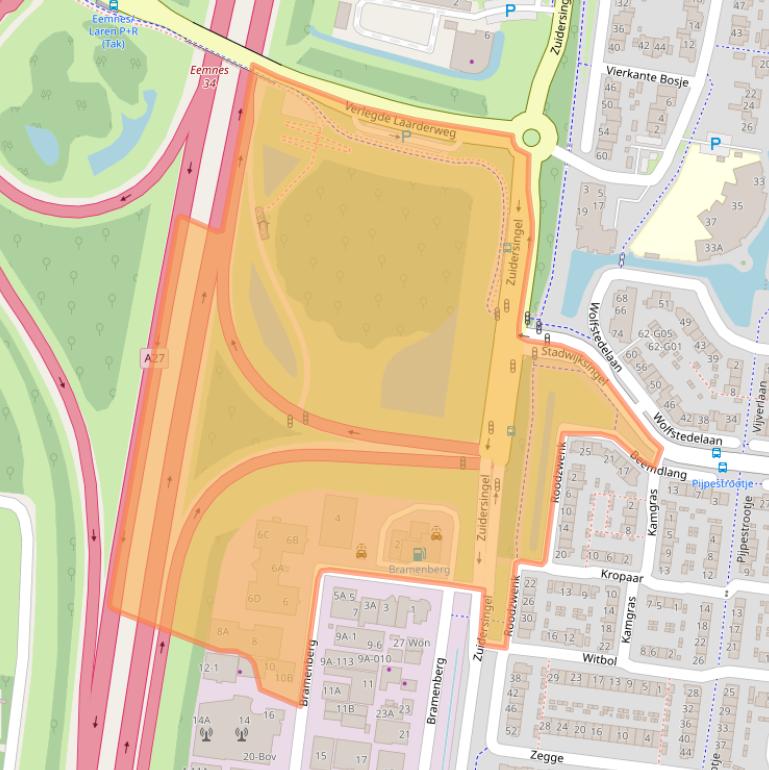 Kaart van postcodegebied 3755BX.