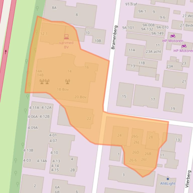 Kaart van postcodegebied 3755BZ.