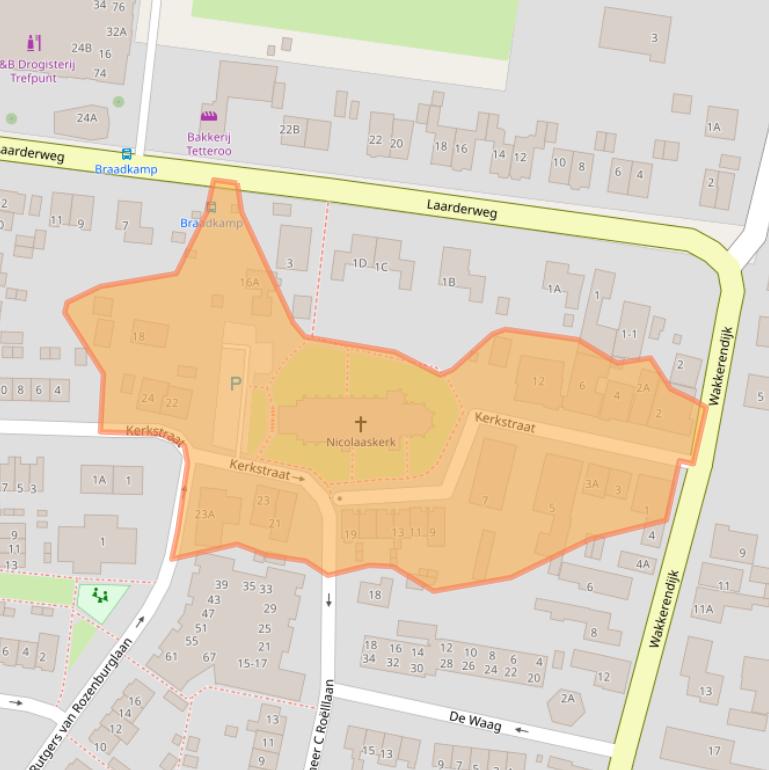 Kaart van postcodegebied 3755CK.