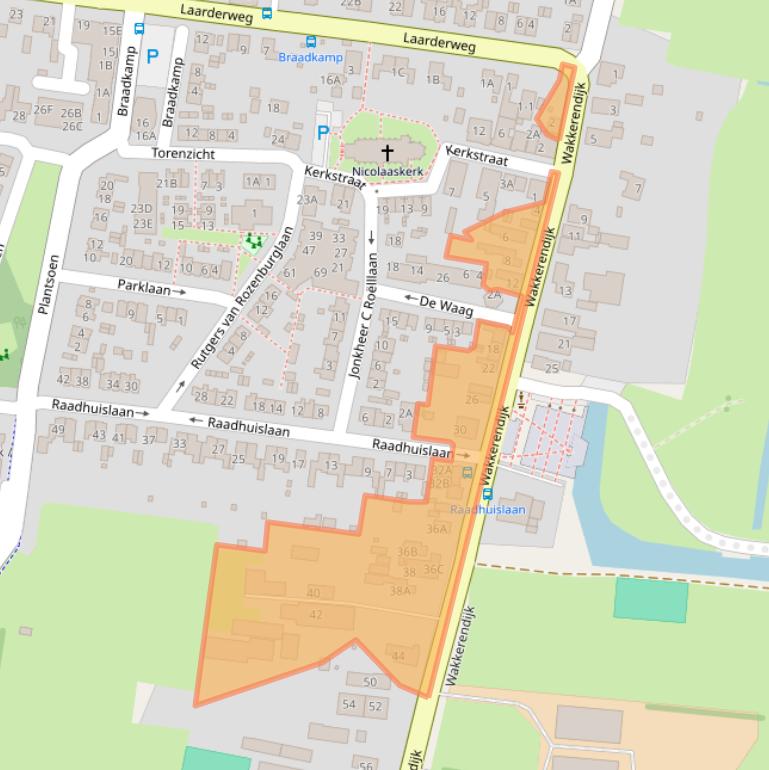 Kaart van postcodegebied 3755DC.