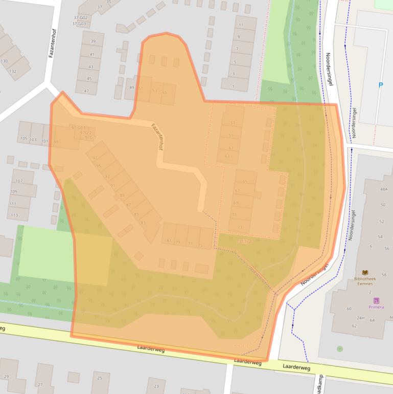 Kaart van postcodegebied 3755EE.