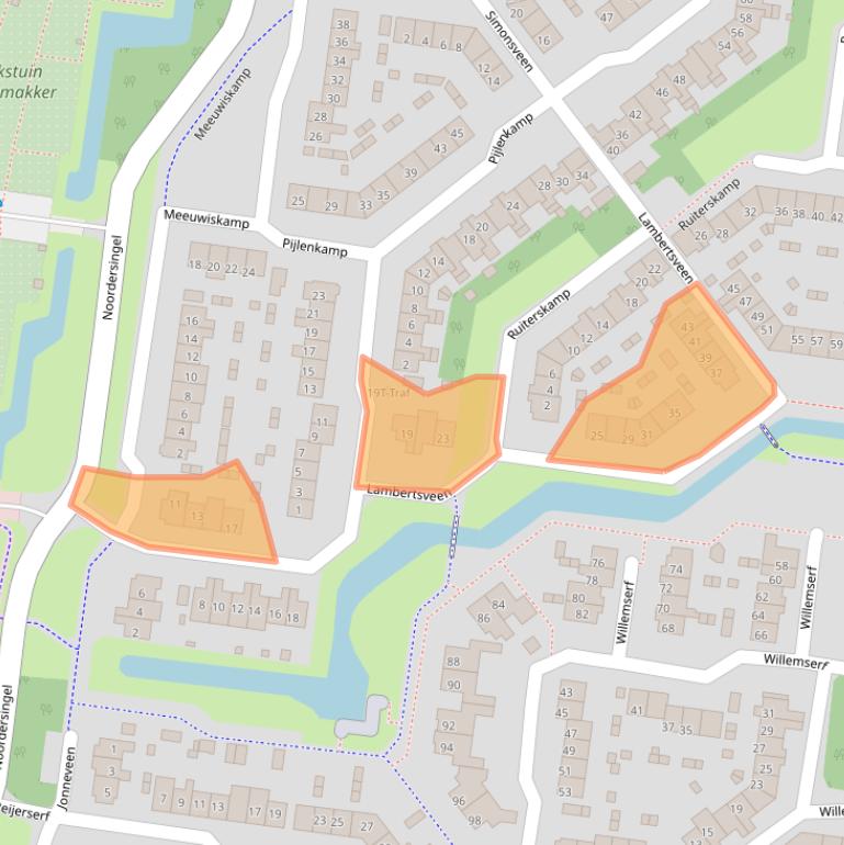 Kaart van postcodegebied 3755JC.