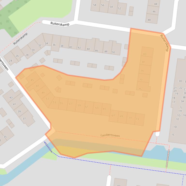 Kaart van postcodegebied 3755JD.